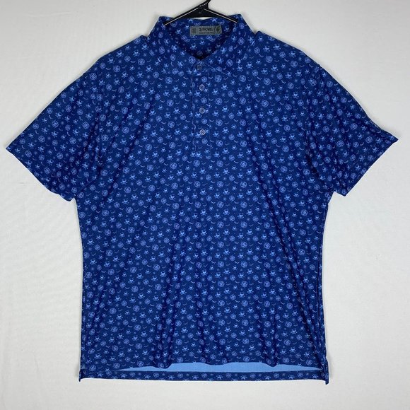 G/FORE | Shirts | Gfore Blue Golf Polo Sleeve Branding | Poshmark